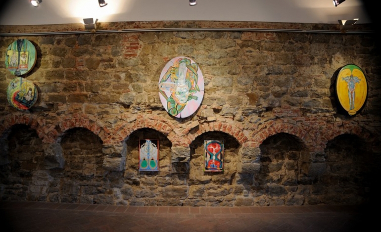 TEMPIO/GHIRLANDA dipinti a olio su tavola, IL CASSERO, Comune di Monte San Savino (AR),2018