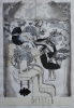 Lacuradimatilde, cm. 34x50, collage china e acquerello, 2009