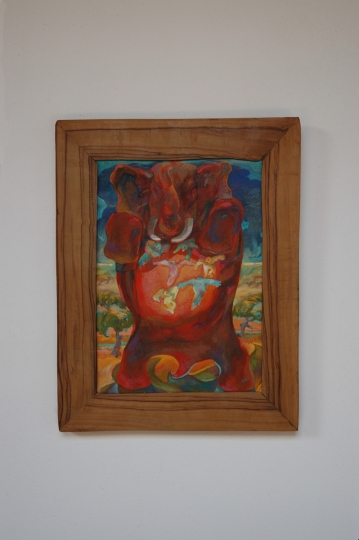 Elefantino, cm. 17x24, olio su tavola, 1993