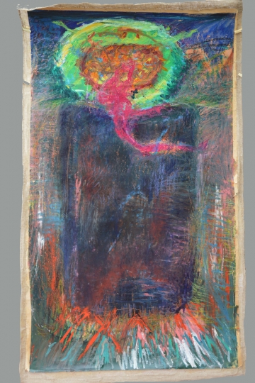 Stele, cm. 110x200, olio su carta telata, 1980